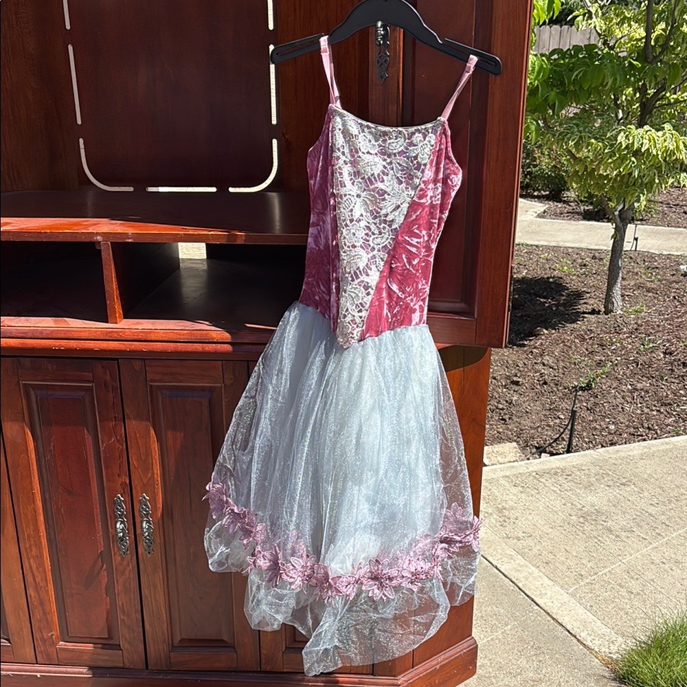 Charming Pink and White Kids Dance Costume